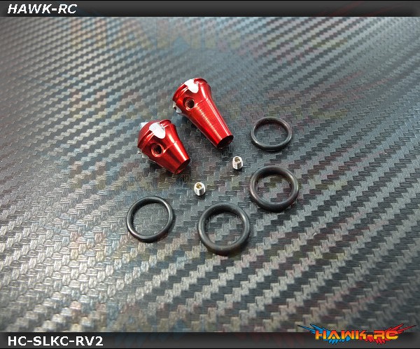 Hawk TX Switch Knobs Cap Red Long & Short V2 (2pcs, Fit All Brand TX)